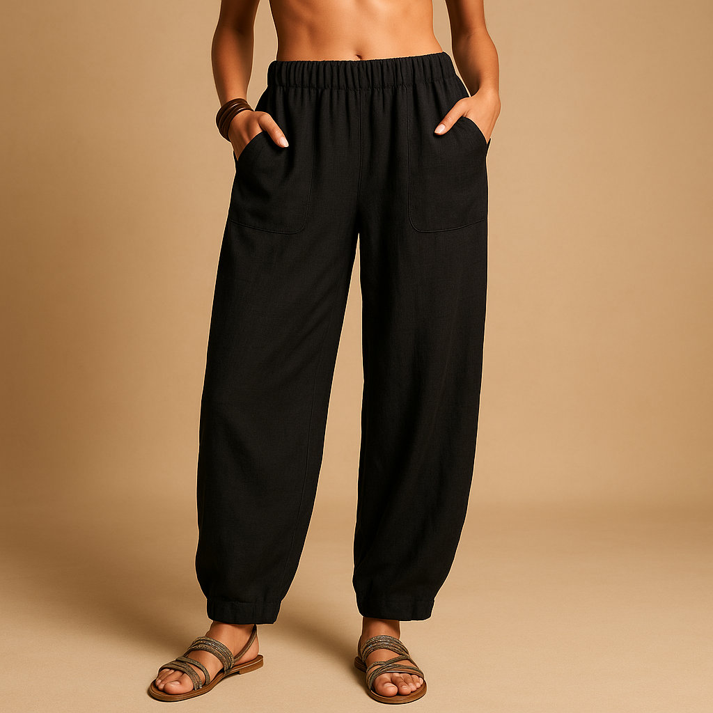 Boho high-waist summer pants for women | Laila 3