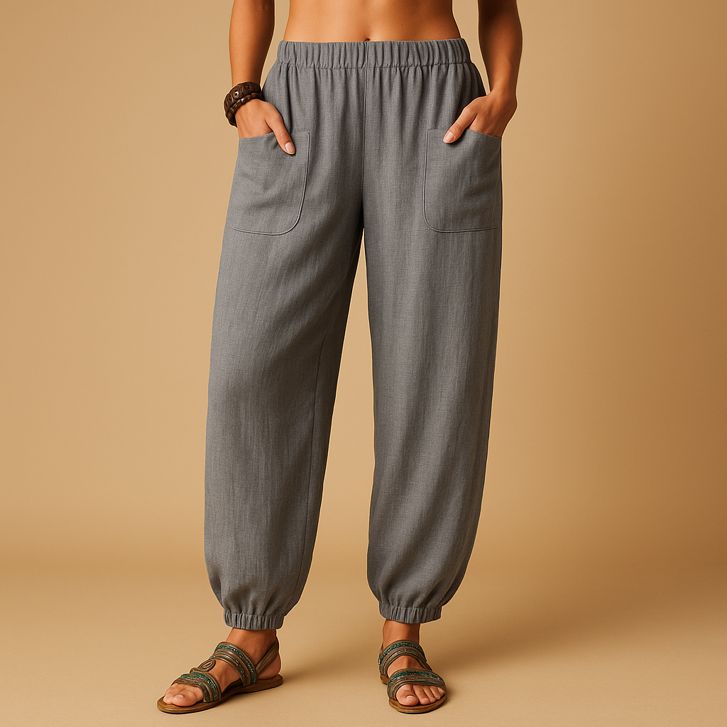 Boho high-waist summer pants for women | Laila 4