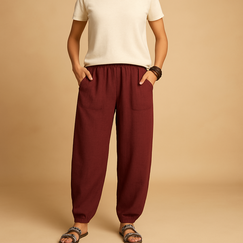 Boho high-waist summer pants for women | Laila 5