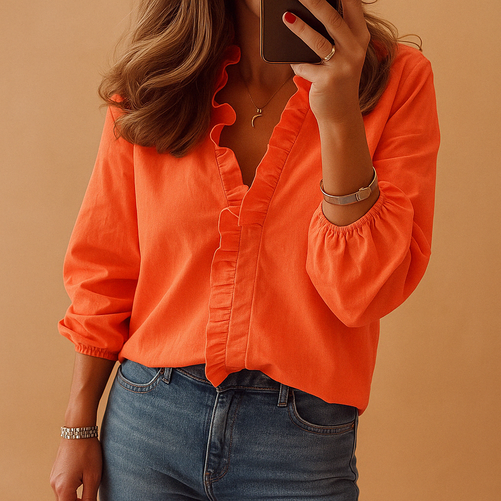 Elegant ruched blouse for women | Clara 0