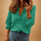 Elegant ruched blouse for women | Clara 2