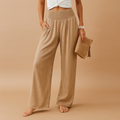 Lightweight summer pants with elastic waist for women | Clara 0