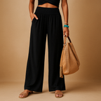 Lightweight summer pants with elastic waist for women | Clara 7