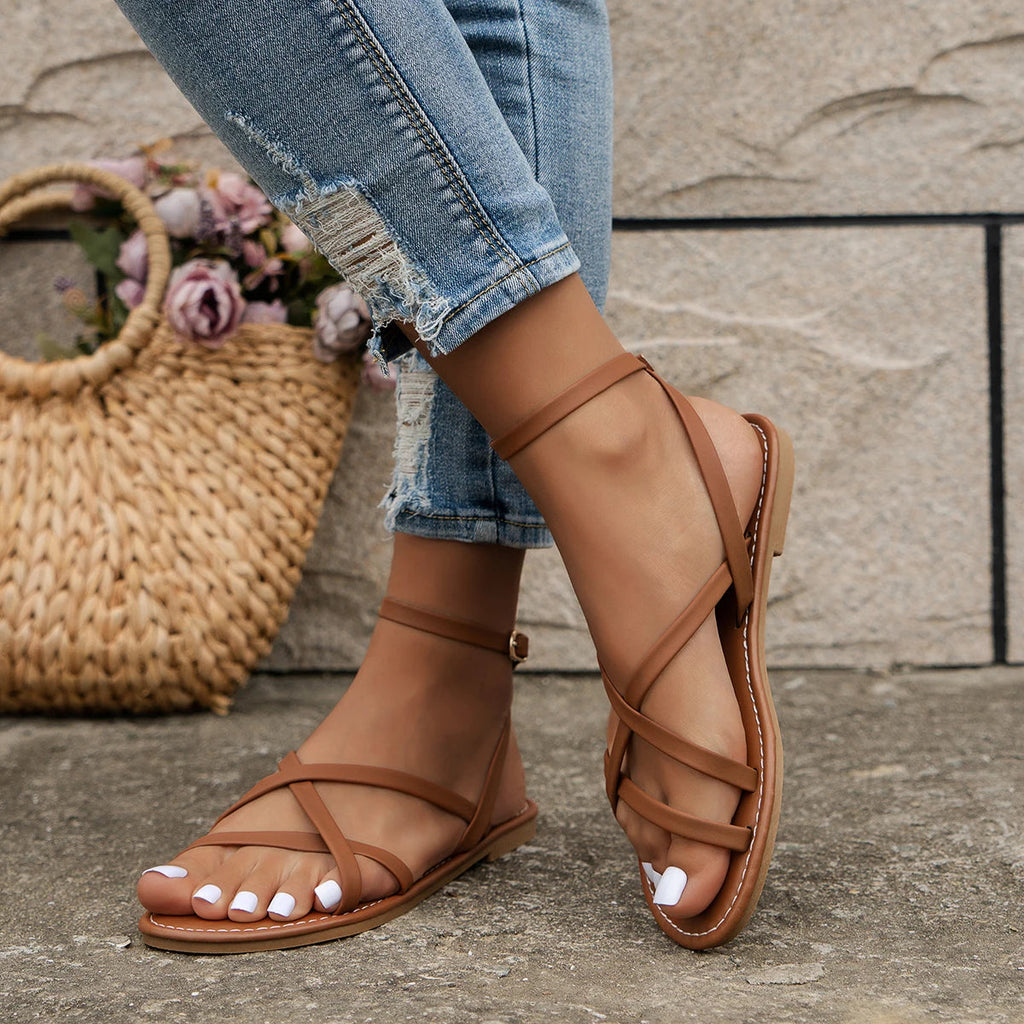 Liora | Strappy Roman Sandals for Women - Minimalist Summer Footwear with Lightweight Comfort 5