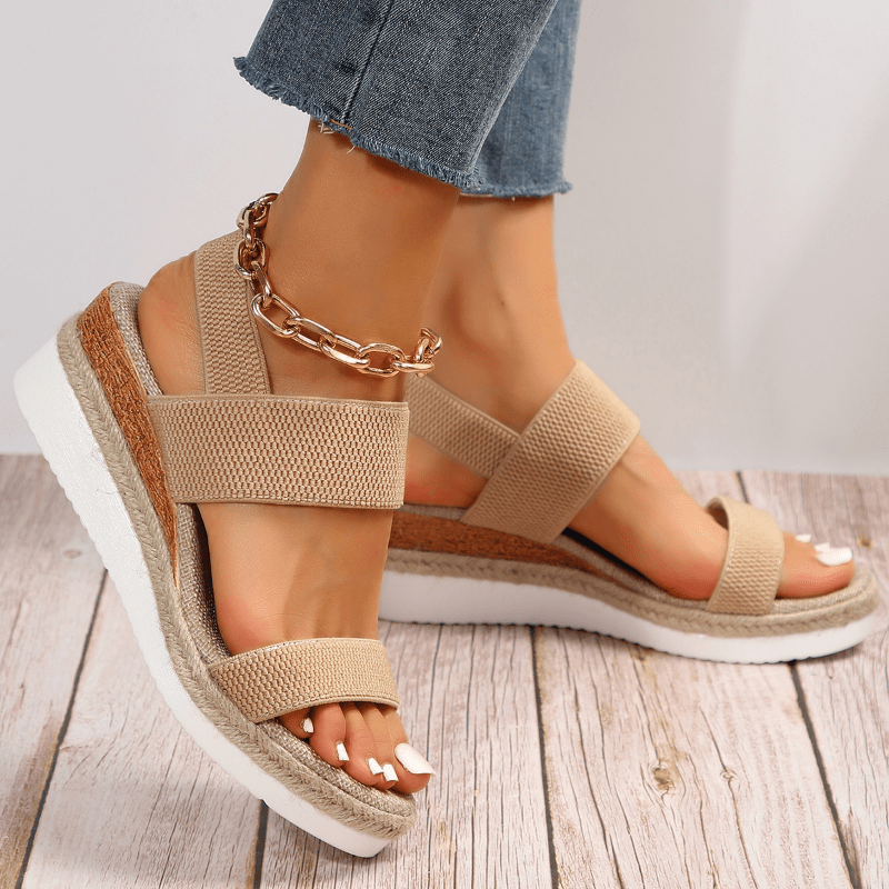 Lunara | Women's Stretch Strap Platform Sandals for All-Day Comfort 0