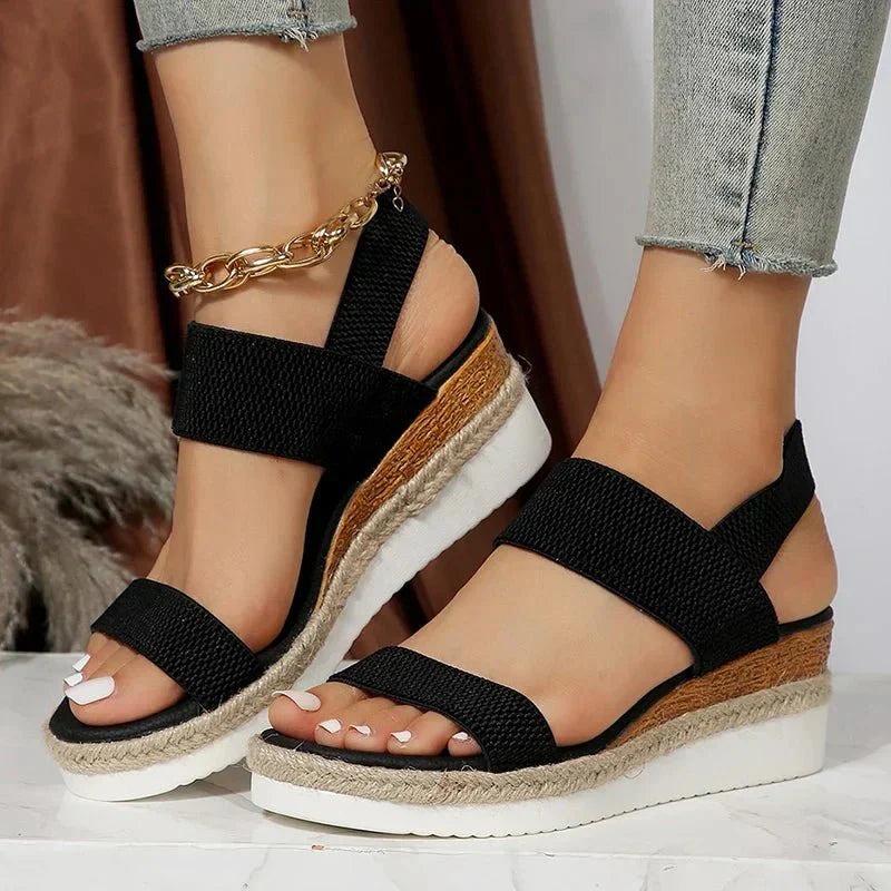 Lunara | Women's Stretch Strap Platform Sandals for All-Day Comfort 5