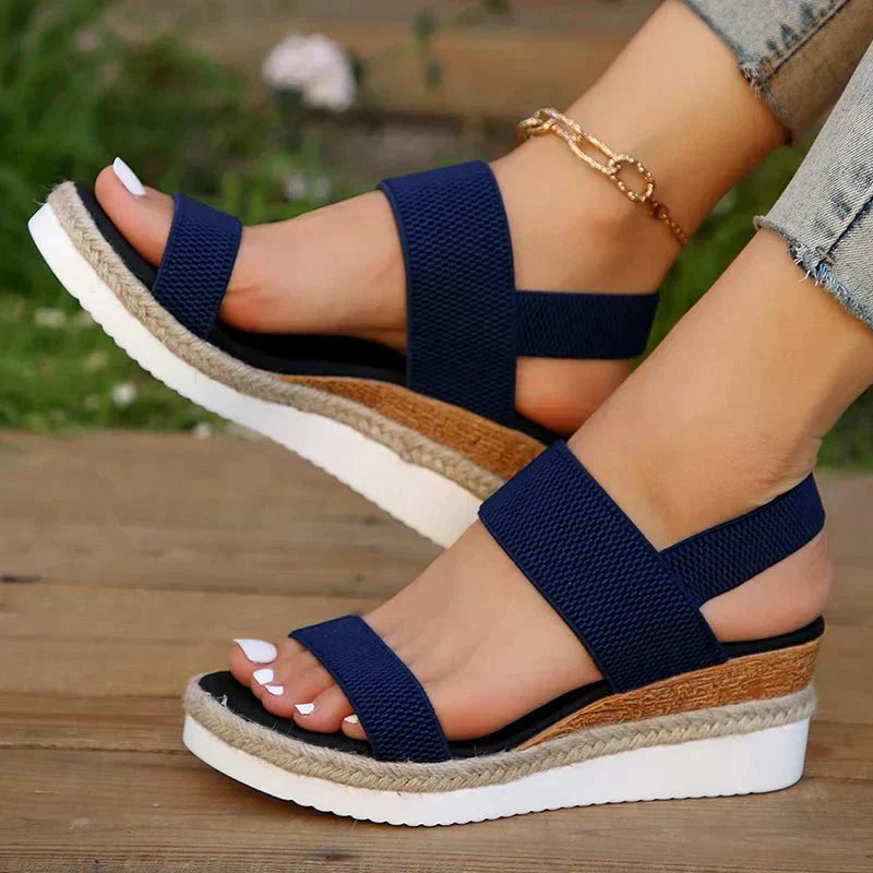Lunara | Women's Stretch Strap Platform Sandals for All-Day Comfort 7