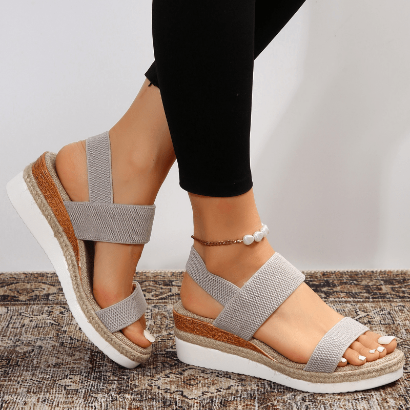 Lunara | Women's Stretch Strap Platform Sandals for All-Day Comfort 9