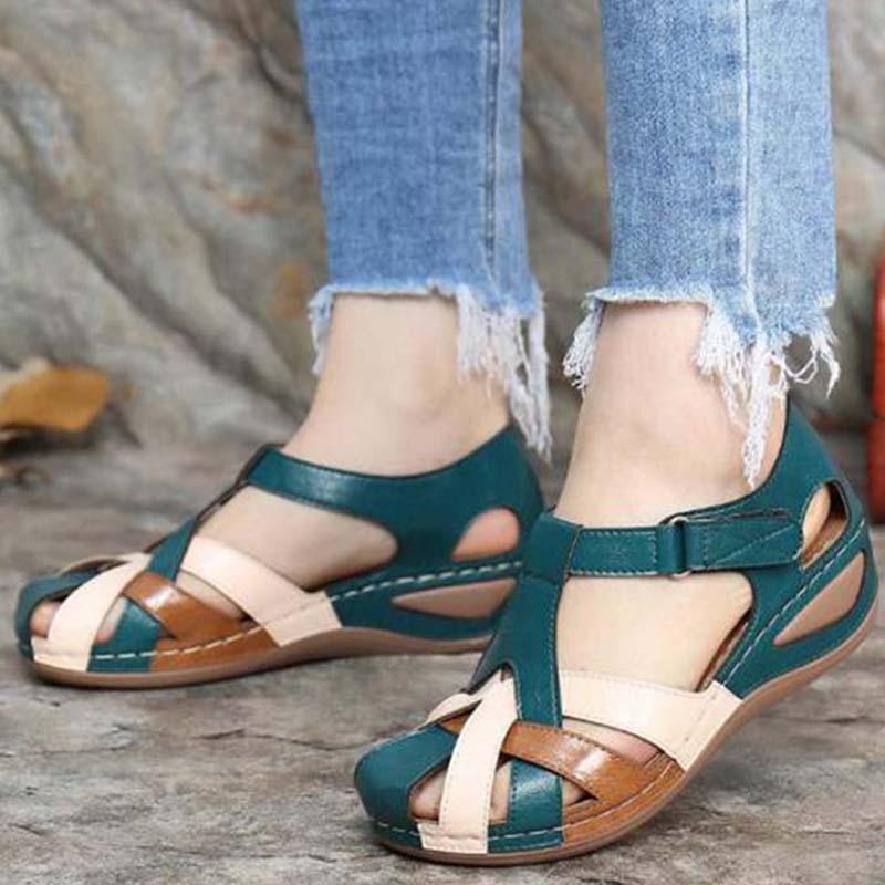 Vintage-Inspired Orthopaedic Women's Sandals with Comfort Support and Lightweight Sole 1