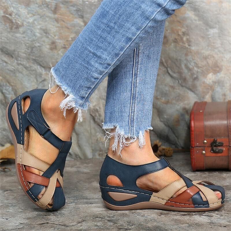 Vintage-Inspired Orthopaedic Women's Sandals with Comfort Support and Lightweight Sole 2