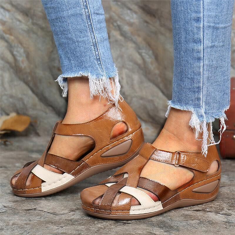 Vintage-Inspired Orthopaedic Women's Sandals with Comfort Support and Lightweight Sole 3